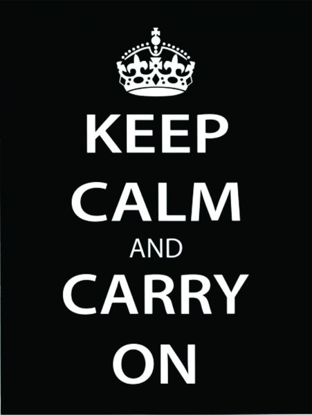 Adesivo Poster Keep Calm And Carry On