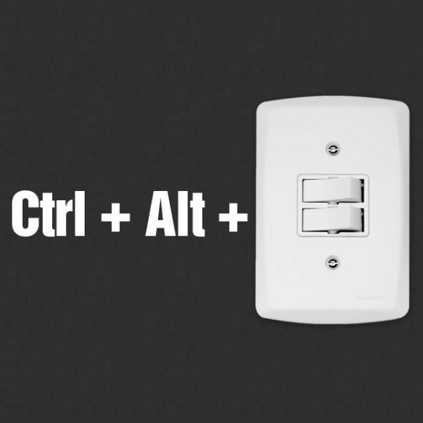 Adesivo para Interruptor Ctrl + Alt